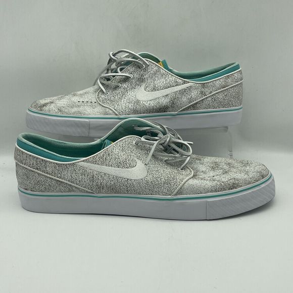 Nike ZOOM STEFAN JANOSKI ELITE White Black Hyper Jade 725074-110 Excellent Cond - Picture 2 of 8